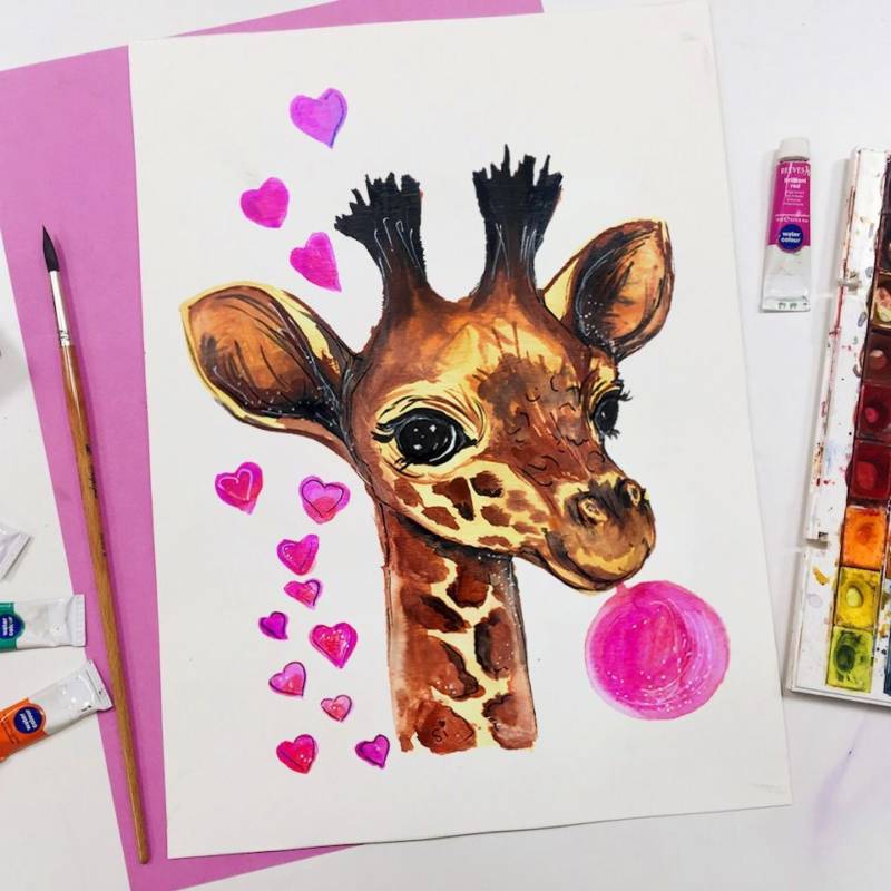 Cómo dibujar una jirafa con un lápiz - instrucciones fáciles paso a paso  para niños